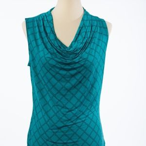 Teal Sleeveless Blouse